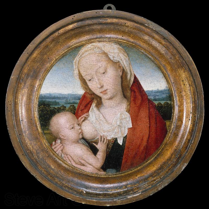 Hans Memling Virgin Suckling the Child Spain oil painting art